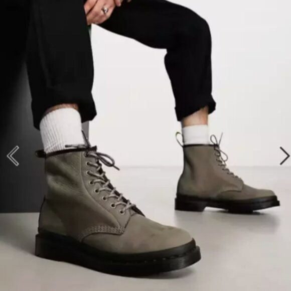 DR. MARTENS 1460 PASCAL MILLED NUBUCK LEATHER BOOTS MSRP$190 COMFY & TIMELESS main image 4